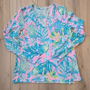 Lilly Pulitzer Etta Long Sleeve Shirt Small